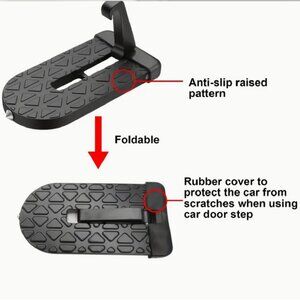 Folding Aluminum Car Step 400lbs Capacity Universal Fit for Cars & SUVs